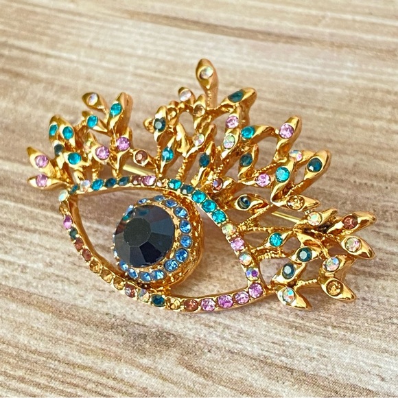 BLUE MULTI EVIL EYE CHARM BROOCH / PENDANTS NEW! - Picture 7 of 11